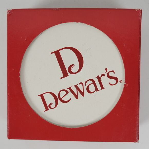 Set of 4 Dewar's Scotch Absorbent Stoneware Cork Back Coasters Made in USA NEW - Picture 11 of 11